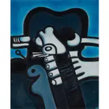 L'homme dans le néant by John Christoforou, 1978, Huile sur toile, sold Mar 2023