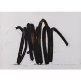 Deux lignes indéterminées by Bernar Venet, 2004, Collage et crayon gras sur papier, sold Jun 2023