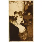 Le bar - 1893 by Armand Seguin, Eau-forte, aquatique et roulette en brun sur papier vergé, sold Jun 2023