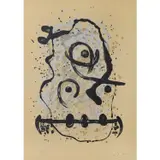 Le polyglotte-sable - 1969 by Joan Miró, Lithographie sur papier vélin BFK Rives, toutes marges, sold Jun 2023