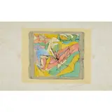 Composition - c. 1960 by Jacques Villon, Lithographie sur papier japon Kozo, sold Jun 2023