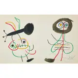 L'Enfance d'Ubu (pl. V) - 1975 by Joan Miró, Lithographie sur papier vélin d'Arches, sold Jun 2023