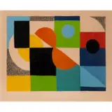 Grande hélice rouge - c. 1970 by Sonia Delaunay, Lithographie sur papier vélin, sold Jun 2023