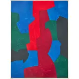 Composition rouge et bleue - 1969 by Serge Poliakoff, Lithographie sur papier vélin, gravée par Charles Sorlier, sold Jun 2023