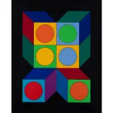 Xico (VY-29C) - 1973 by Victor Vasarely, Sérigraphie sur vélin, sold Jun 2023