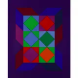 Xico (VY-29G) - 1973 by Victor Vasarely, Sérigraphie sur vélin, sold Jun 2023