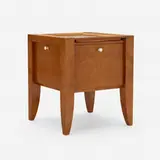 Bar cabinet by Art Déco, c. 1925, burl veneer, etched glass, plastic, sold Jan 2023