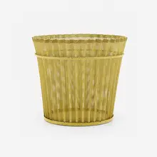 Wastepaper basket by Mathieu Matégot, 1954, enameled and perforated steel, sold Jan 2023