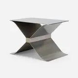 Stool by Francois Monnet, c. 1969, chrome-plated steel, sold Jan 2023