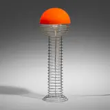 Floor Lamp by Verner Panton, 1972, chrome-plated steel, plastic, sold Jan 2023