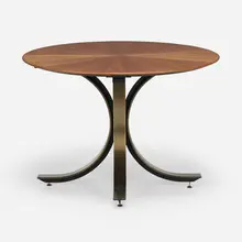 Table by Osvaldo Borsani, c. 1965, bronzed and enameled steel, English walnut, sold Jan 2023