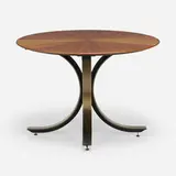 Table by Osvaldo Borsani, c. 1965, bronzed and enameled steel, English walnut, sold Jan 2023
