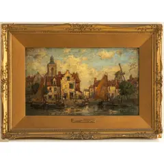 Dutch Canal Scene by Jacob Maris, Oil on canvas, offered Jul 2026