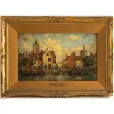 Dutch Canal Scene by Jacob Maris, Oil on canvas, offered Jul 2026