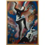 The Blossoming of Vulnerability by Mark Kostabi, 1993, Mixed media on paper, offered Jun 2026