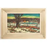 Jan. Rt. 322 by Peter Paul Dubaniewicz, Oil on board, offered Jun 2026