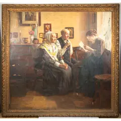 The Letter by Georges Hippolyte Dilly, Oil on canvas, offered May 2026