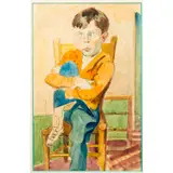 Seated Boy by William Sommer, Watercolor and ink, offered May 2026