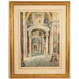 Interior of St. Peter's Cathedral Rome by François Martin, Watercolor, offered May 2026
