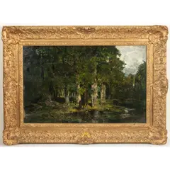 Forest Scene by Charles Jacque, Oil on canvas, offered May 2026
