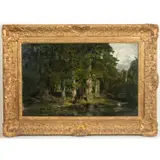Forest Scene by Charles Jacque, Oil on canvas, offered May 2026