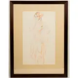 Nude Study by William Sommer, Ink and conté crayon, offered May 2026