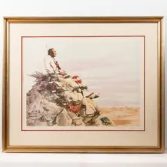 Handsome Elk by William Nelson, Lithograph,Signed LR.Image dimensions: H: 17 1/2 X W: 23 1/2 in.H: 28 1/2 W: 34 in., offered Jan 2026