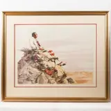 Handsome Elk by William Nelson, Lithograph,Signed LR.Image dimensions: H: 17 1/2 X W: 23 1/2 in.H: 28 1/2 W: 34 in., offered Jan 2026
