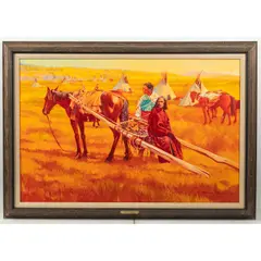 Native American Landscape by William Nelson, Oil on Masonite, offered Jan 2026