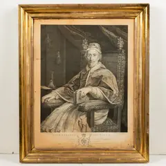 After Carlo Maratti (Italian, 1625-1713), Pope Clement the Ninth by John Hall, Engraving/Etching, offered Dec 2025