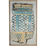 Untitled Fresco (Blue wall fragment), 1986,Fresco painting by Peter Saari, acrylic and plaster on wood,Signed on verso.H: 77 W: 46 D: 6 in., offered Dec 2025