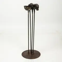 Burro Ashtray Stand, 1938 USAPatinated wrought iron by Thomas Molesworth, steel., offered Oct 2025