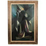 On a Mexican Altar by Joseph P. Jankowski, 1958, Oil on canvas,Signed lower right. Dated 58.Canvas size: H: 48 x W: 30, offered Oct 2025