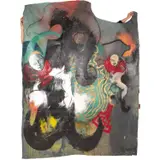 Untitled,Mixed media on canvas: oil by Scott Grodsky, charcoal and spray paint,Signed lower right., offered Sep 2025