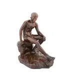 Seated Hermes by Ferdinand Barbedienne Foundry, bronze figure, sold Jan 2026