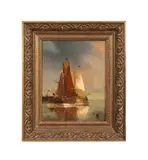 Untitled - Fishing Boat Seascape - 19th century by Achille Lamotte, oil on panel, sold Jan 2026