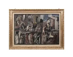 Untitled by Mario Sironi, tempera on paper laid to canvas, sold Feb 2026