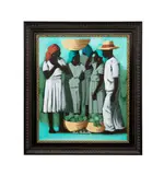 Untitled by Claude Dambreville, acrylic on canvas, sold Feb 2026