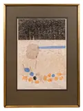 Night Forms" -late 20th century by James Kirby, woodblock on paper, sold Feb 2026