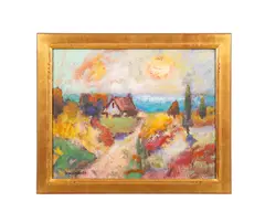 Seaside" - 2006 by Yasharel Manzy, oil on canvas, sold Feb 2026