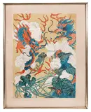 born 1945). "Dragon Flower" - 1970s by Laura Grosch, lithograph on paper, sold Feb 2026