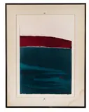 Magenta Sunrise" - late 20th century by Nancy Tuttle May, watercolor on paper, sold Feb 2026