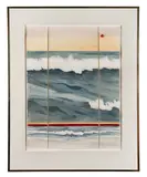 Ocean Triptych" - late 20th century by Nancy Tuttle May, watercolor on Arches paper, sold Feb 2026