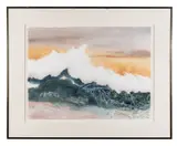 Ocean Diptych #1" - late 20th century by Nancy Tuttle May, watercolor on Whatman paper, sold Feb 2026