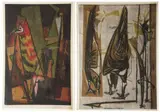 (2) abstract etchings by Glen Alps, 1953, engraving, sold Jan 2024