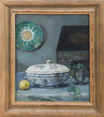 still life painting by Angèle Delasalle, oil on canvas, sold Jan 2024