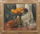 still life painting by Stanley Grimm, oil on masonite, sold Jan 2024