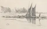 Untitled by James Abbott McNeill Whistler, etching "Hurlingham" etching on paper, sold Jan 2024
