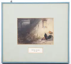 Untitled by Newton Smith Fielding, watercolor "Black Rooster", sold Feb 2024