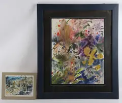 NJ artist by W Carl Burger, watercolor on paper, sold Feb 2024